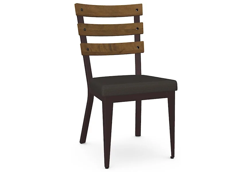 Industrial - Amisco Dexter Chair with  Upholstered Seat by Amisco at Esprit Decor Home Furnishings